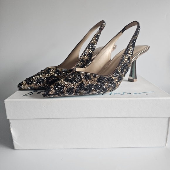 Betsey Johnson Shoes - Betsey Johnson Mya Rhinestone Pumps Light Brown/Black Leopard 8.5 Pre-owned